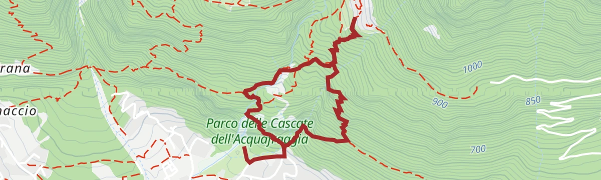 Route map: Acqua Fraggia waterfall scenic loop - Savogno
